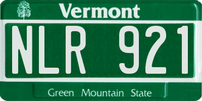 VT license plate NLR921