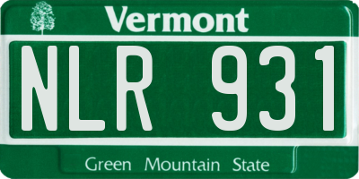 VT license plate NLR931