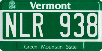 VT license plate NLR938