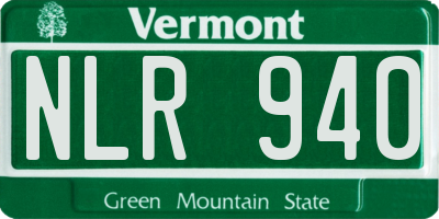VT license plate NLR940