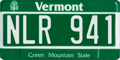 VT license plate NLR941