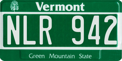 VT license plate NLR942