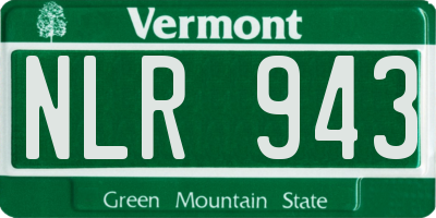 VT license plate NLR943