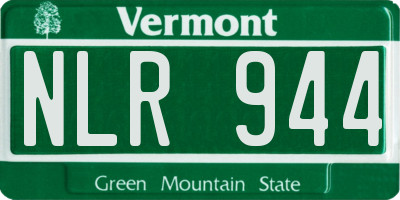 VT license plate NLR944