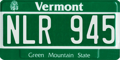 VT license plate NLR945