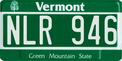 VT license plate NLR946