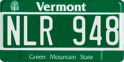 VT license plate NLR948