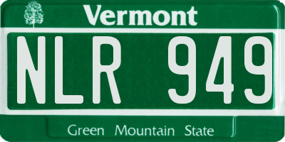 VT license plate NLR949