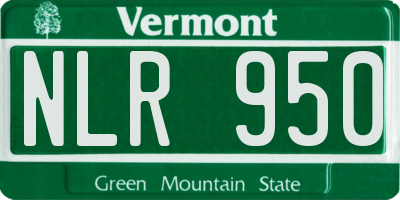 VT license plate NLR950