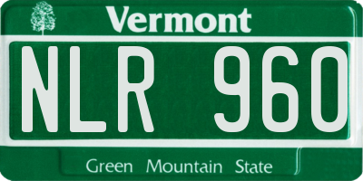 VT license plate NLR960