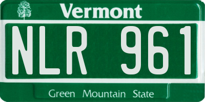 VT license plate NLR961