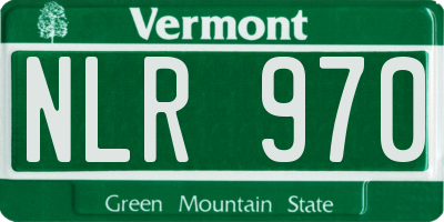 VT license plate NLR970