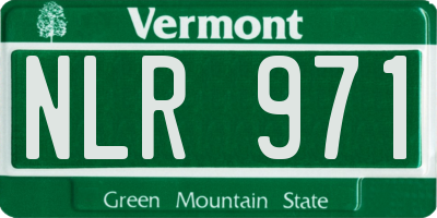 VT license plate NLR971