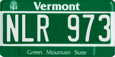 VT license plate NLR973