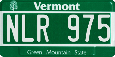 VT license plate NLR975