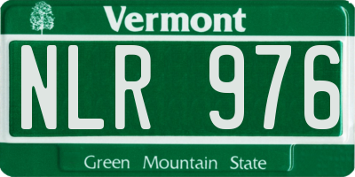 VT license plate NLR976