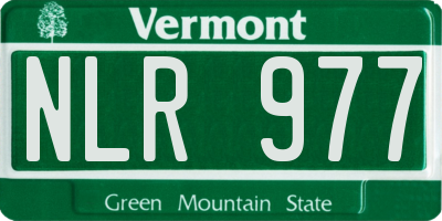 VT license plate NLR977