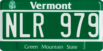 VT license plate NLR979