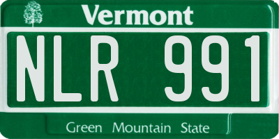 VT license plate NLR991