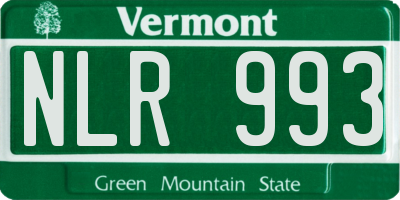 VT license plate NLR993