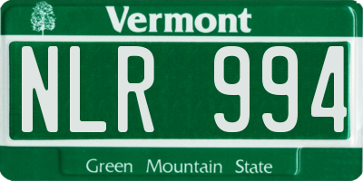 VT license plate NLR994