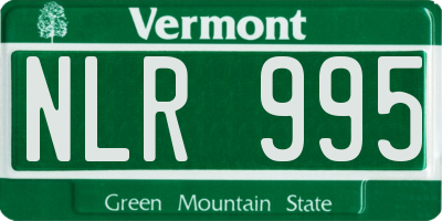 VT license plate NLR995
