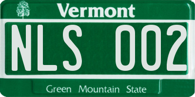 VT license plate NLS002