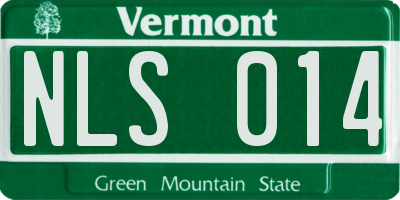 VT license plate NLS014