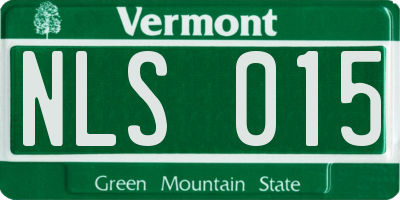 VT license plate NLS015