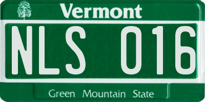 VT license plate NLS016