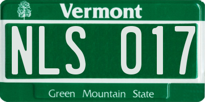 VT license plate NLS017