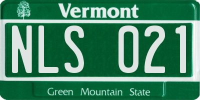 VT license plate NLS021