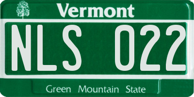 VT license plate NLS022