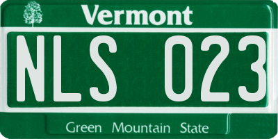 VT license plate NLS023