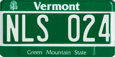 VT license plate NLS024