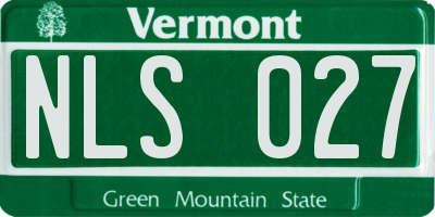VT license plate NLS027