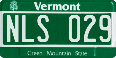 VT license plate NLS029