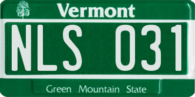 VT license plate NLS031
