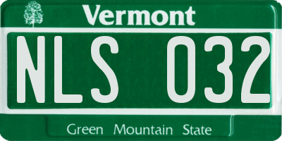 VT license plate NLS032