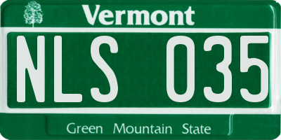 VT license plate NLS035