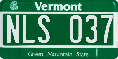 VT license plate NLS037