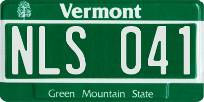 VT license plate NLS041