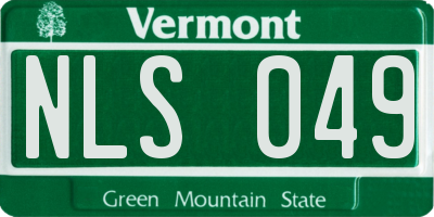 VT license plate NLS049