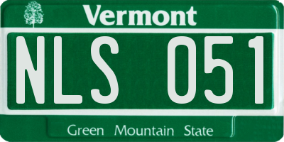 VT license plate NLS051