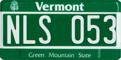 VT license plate NLS053