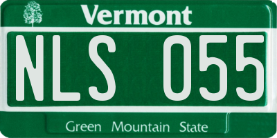 VT license plate NLS055