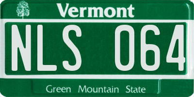 VT license plate NLS064