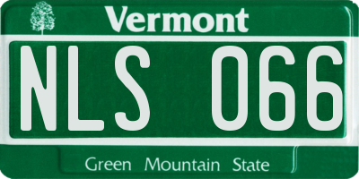 VT license plate NLS066