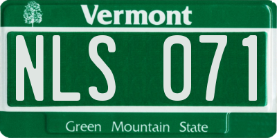 VT license plate NLS071