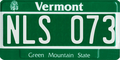 VT license plate NLS073